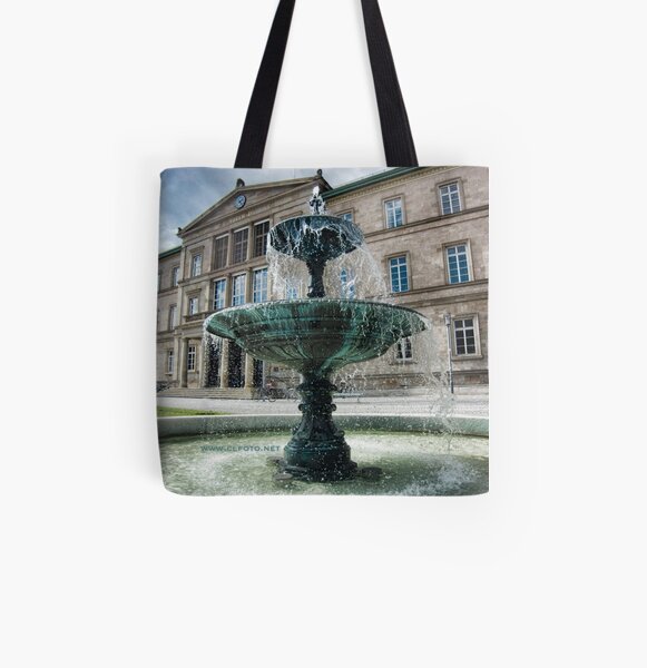 Neue Aula Fountain, Tübingen, Germany All Over Print Tote Bag
