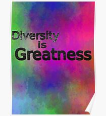Vielfalt ist Größe multi-color Poster