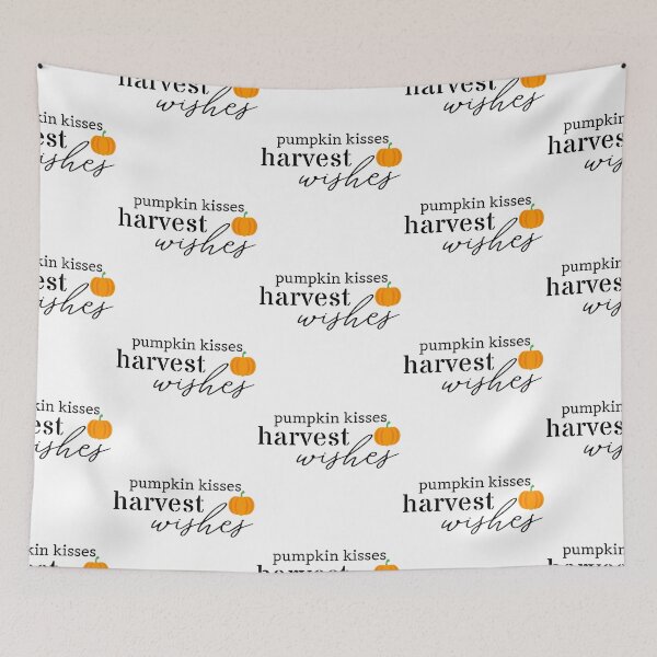 Item preview, Pumpkin Kisses Harvest Wishes Fall Sayings designed and sold by HappyPeeps.