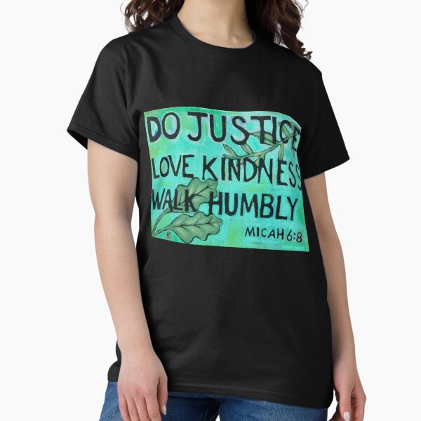 Vista previa del artículo con la obra «Haz justicia, ama la bondad y camina con humildad (pintura)», diseñado y vendido por Christina Lopez.