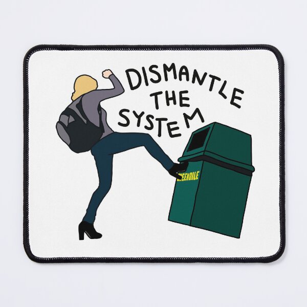 Item preview, Britta Kicking a Greendale Trash Can designed and sold by PaulinaS.