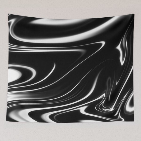 Item preview, black white psychedelic swirl trippy artwork abstract acrylic designed and sold by Golden-place.