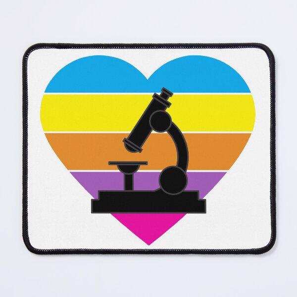 Item preview, PURPLE HEART SHAPED RETRO SUNSET MICROSCOPE SCIENCE designed and sold by Hippiesole.