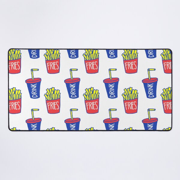 Item preview, Fast Food Fries and Drink (blue background) designed and sold by Design Minds Boutique.
