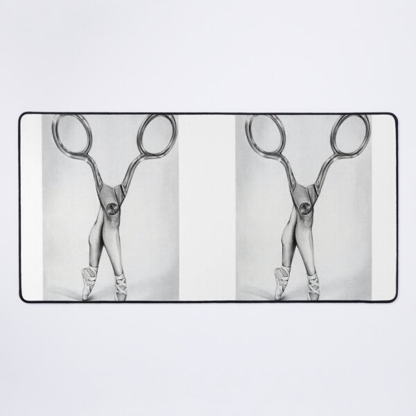 Scissors Ballerina legs Surreal illustration art Art Board Print