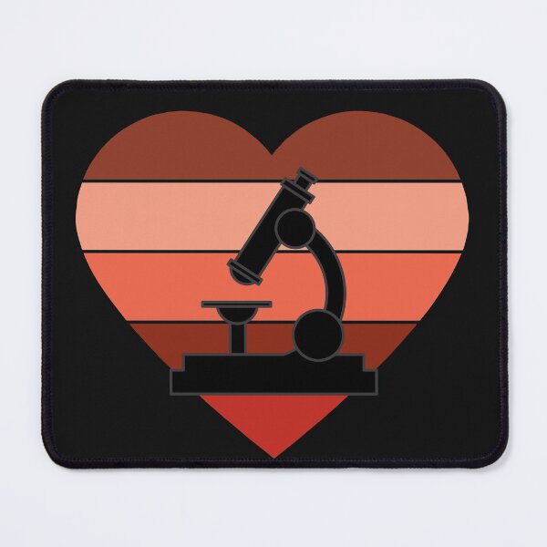 Item preview, HEART SHAPED RETRO SUNSET MICROSCOPE SCIENCE designed and sold by Hippiesole.