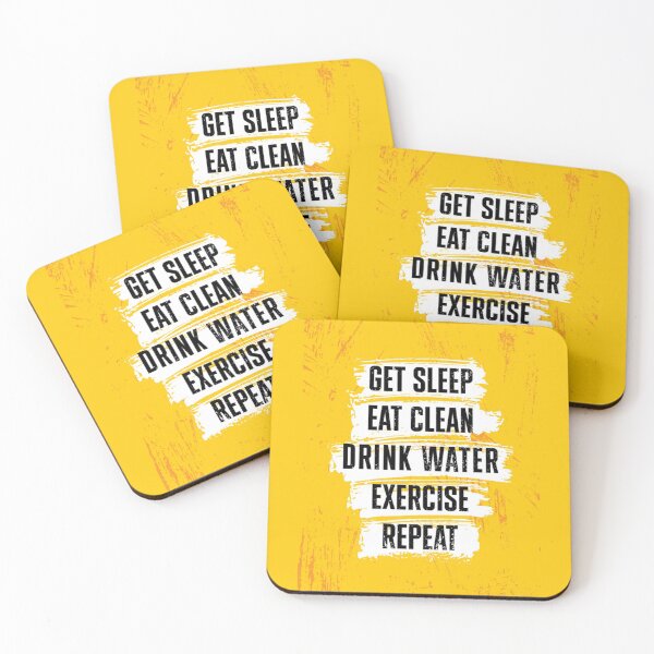 Item preview, Get sleep. Eat clean. Drink Water. Exercise. Repeat. Inspiring designed and sold by Golden-place.
