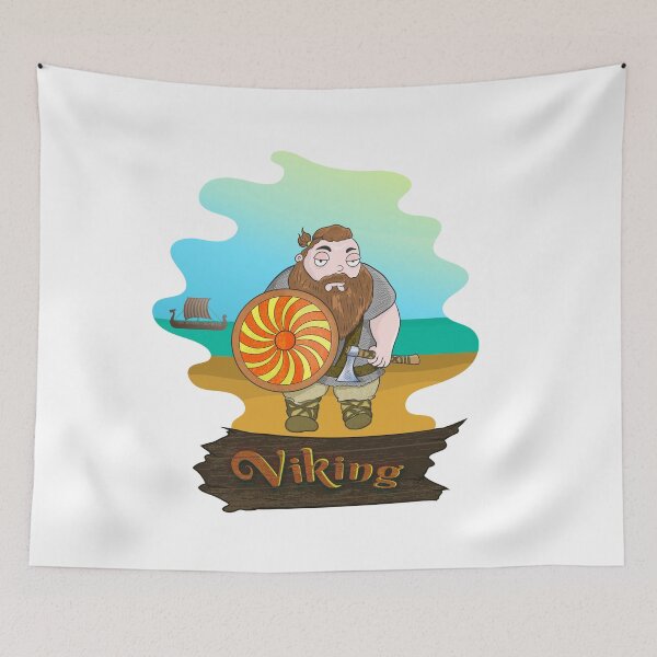 Item preview, Cartoon character Viking on the beach designed and sold by Prof209.