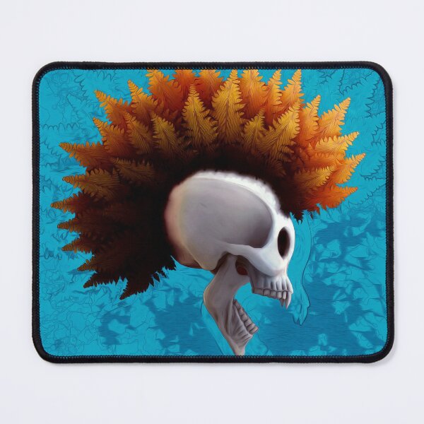 Artikelvorschau, Skull, mohawk, ochre fern, teal, punk entworfen und verkauft von Svitac.
