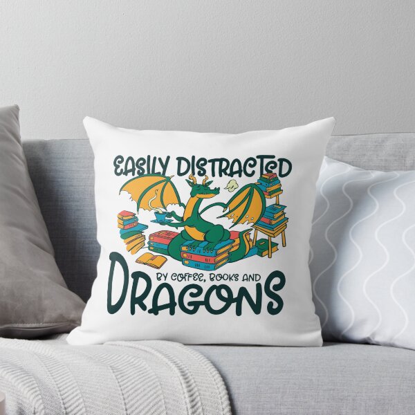 Item preview, Distraído fácilmente por los libros de café y los dragones designed and sold by CreationFirm.