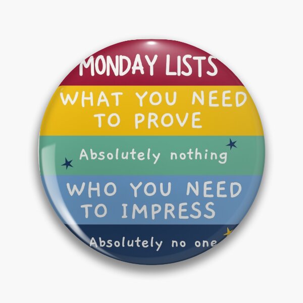 Item preview, Monday Lists designed and sold by Grace Huntley.