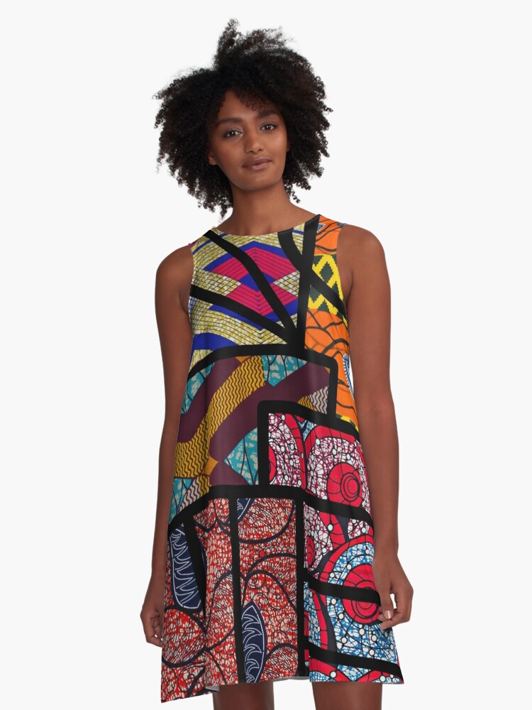 A line african hot sale print dress