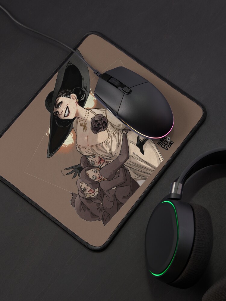 "Lady Dimitrescu Resident Evil Village RE8 " Mouse Pad by MiniPuniArt