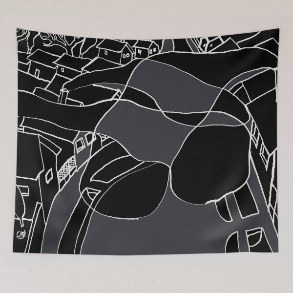 Item preview, The Smoke from the Stoves floods the Village at Night designed and sold by Istvan Ocztos.