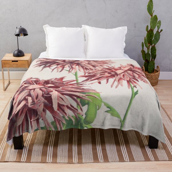Item preview, Retro Japanese Flower Three Pink Chrysanthemums (1896) by Ogawa Kazumasa designed and sold by Designedbysm.