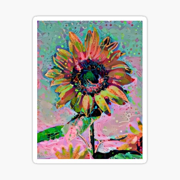 Sunflower Abstract 1 Sticker