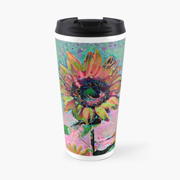 Sunflower Abstract 1 Travel Mug