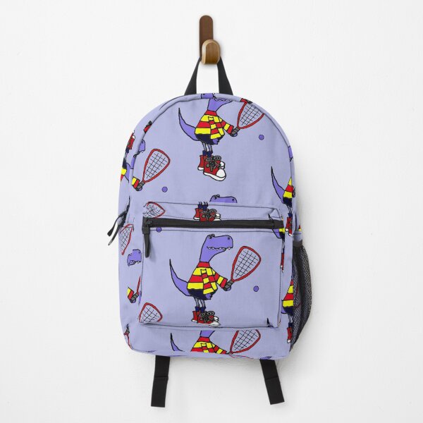 Item preview, Funny T-rex Dinosaur Playing Racquetball Cartoon designed and sold by Nature's Fancy.