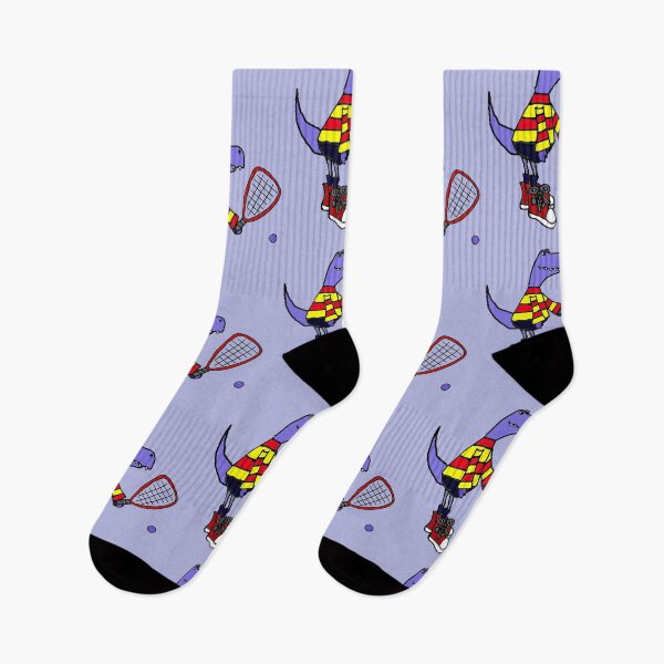 Item preview, Funny T-rex Dinosaur Playing Racquetball Cartoon designed and sold by Nature's Fancy.