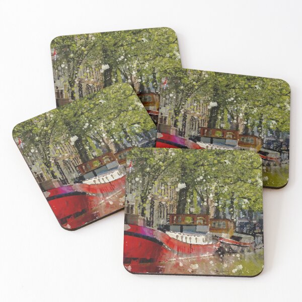 Item preview, Canal Boats Mixed Media designed and sold by OByD.