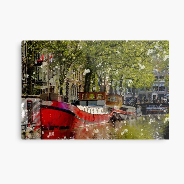 Item preview, Canal Boats Mixed Media designed and sold by OByD.