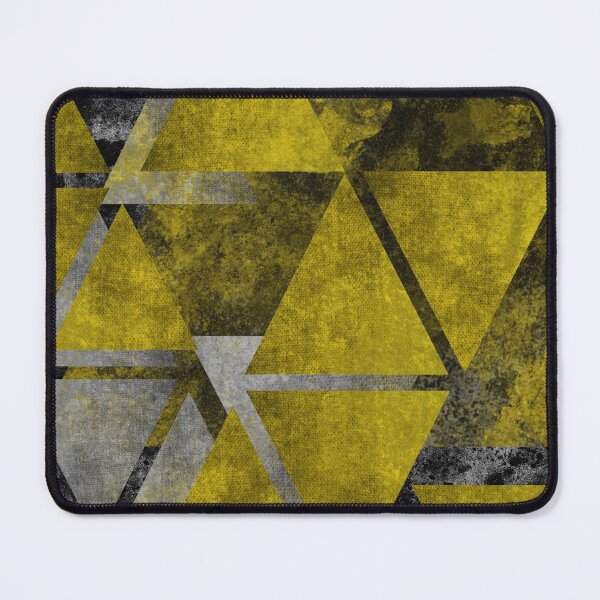 Item preview, Abstract Geometric Yellow and Grey Composition designed and sold by PixelWoosh.