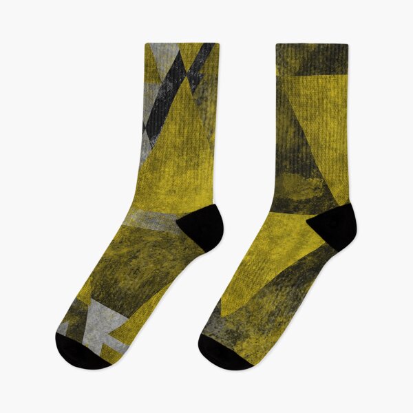 Item preview, Abstract Geometric Yellow and Grey Composition designed and sold by PixelWoosh.