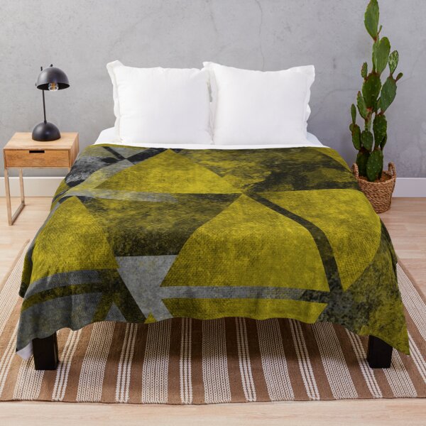 Item preview, Abstract Geometric Yellow and Grey Composition designed and sold by PixelWoosh.