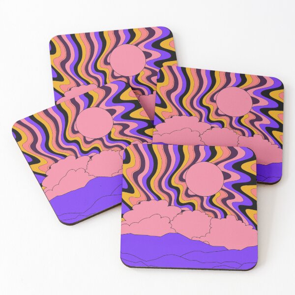 Item preview, Mountain landscape in psychedelic 60's - 70's style designed and sold by Golden-Peace.