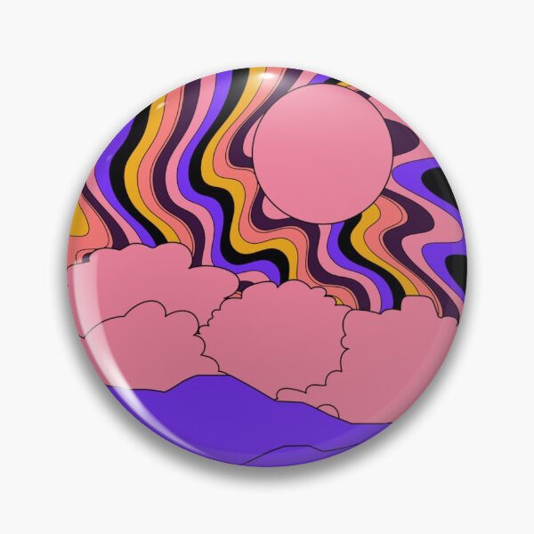 Item preview, Mountain landscape in psychedelic 60's - 70's style designed and sold by Golden-Peace.