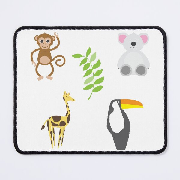 Item preview, Jungle Sticker Pack Kids, Monkey, Giraffe, Pelican, Koala, Bamboo designed and sold by GionaSophia.
