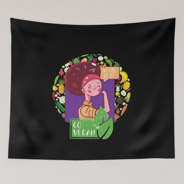 Item preview, Go vegan yes we can do it vegetarian  designed and sold by damithez.