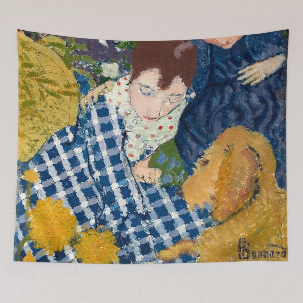 Item preview, Women with a Dog (1891) painting by Pierre Bonnard designed and sold by Designedbysm.