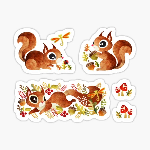 Playful Squirrel Sticker