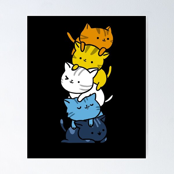 Artikel-Vorschau von Kawaii Cat Pile Aroace Pride Flag, designt und verkauft von queerappear.
