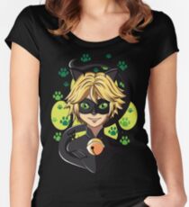 CHAT NOIR Women's Fitted Scoop T-Shirt