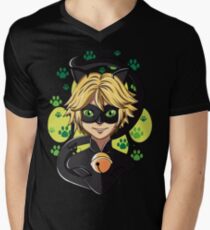CHAT NOIR Men's V-Neck T-Shirt