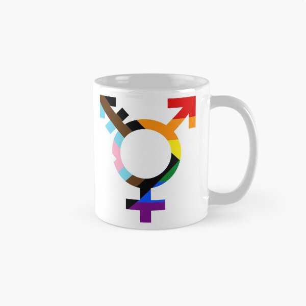 Item preview, Progress Pride Transgender Symbol - LGBTQ Gay Trans Pride Rainbow Flag designed and sold by CoolArtGeek.