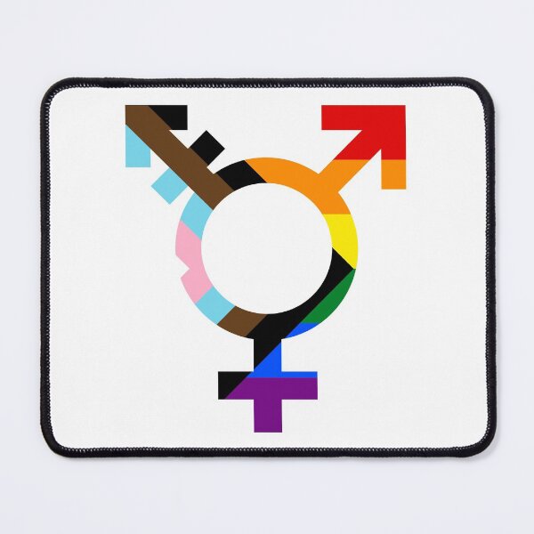 Item preview, Progress Pride Transgender Symbol - LGBTQ Gay Trans Pride Rainbow Flag designed and sold by CoolArtGeek.