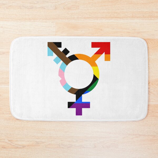 Item preview, Progress Pride Transgender Symbol - LGBTQ Gay Trans Pride Rainbow Flag designed and sold by CoolArtGeek.