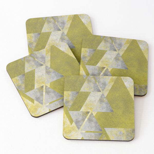 Item preview, Abstract Yellow and Grey Geometry designed and sold by PixelWoosh.