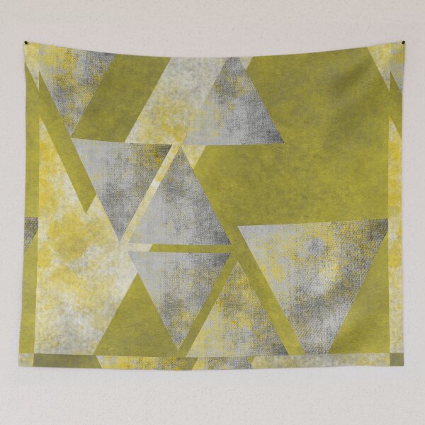 Item preview, Abstract Yellow and Grey Geometry designed and sold by PixelWoosh.