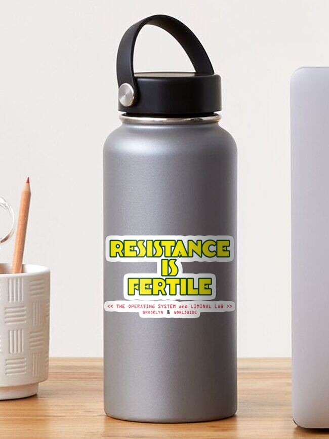 Thumbnail 1 of 3, Sticker, RESISTANCE IS FERTILE - OS & LL CLASSIC HOUSE MERCH designed and sold by theOSandLL.