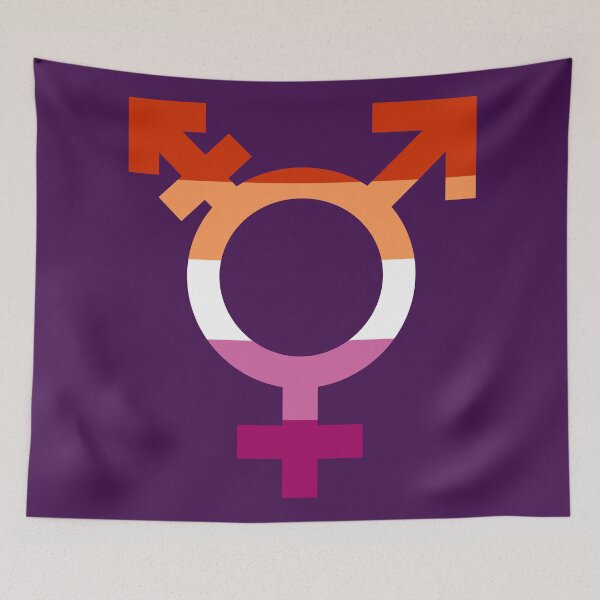Item preview, Lesbian Trans Pride Symbol - Transgender Lesbian Pride Flag designed and sold by CoolArtGeek.