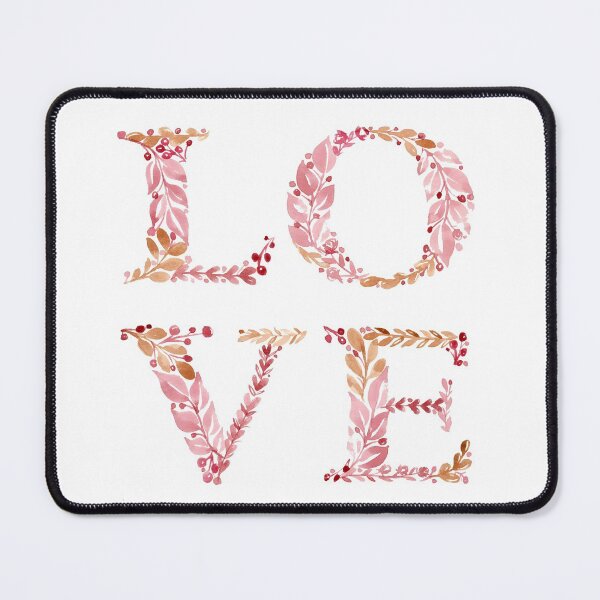Item preview, Love 2 - brown & vintage rose designed and sold by Rachel Dash-Williams Creative.