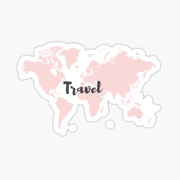 Travel The World Sticker  Cute laptop stickers, Travel stickers, Sticker  collection