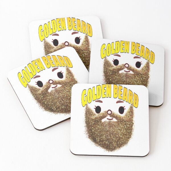 Item preview, golden beard design  designed and sold by BeautyArtsHub.