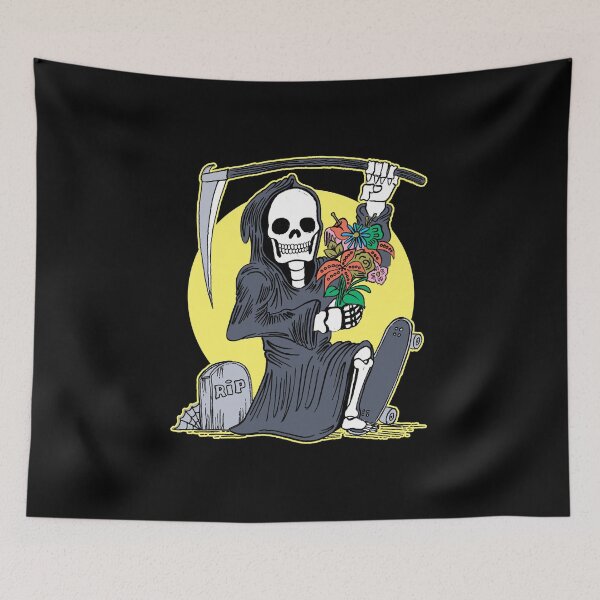 Item preview, Death Holding a Flower Bouquet by Tobe Fonseca designed and sold by Tobe Fonseca®.