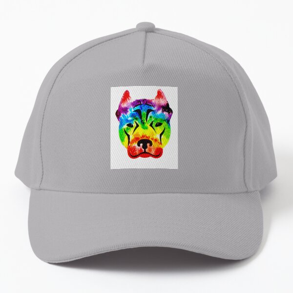 Rainbow Pit Bull Baseball Cap