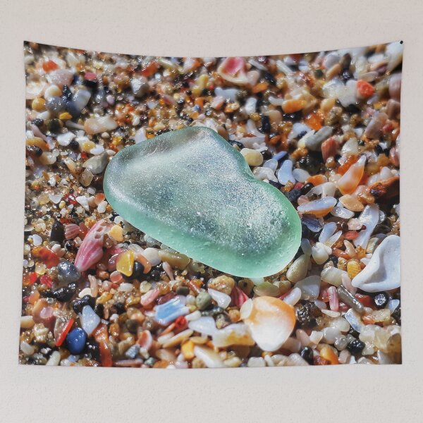 Item preview, Sea Foam Sea Glass on Wet Seashells at Mermaids Pool designed and sold by Beachy.